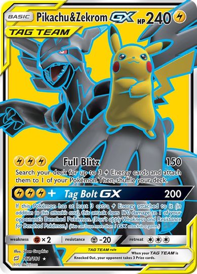 Pikachu & Zekrom GX (Full Art) (162/181) [Sun & Moon: Team Up] – Pokemon  Plug